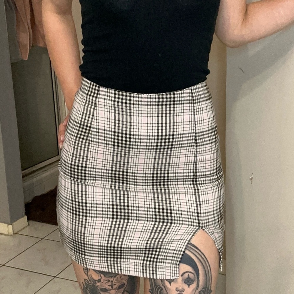 Wild fable Pink and Black Plaid Mini Skirt Size 00
